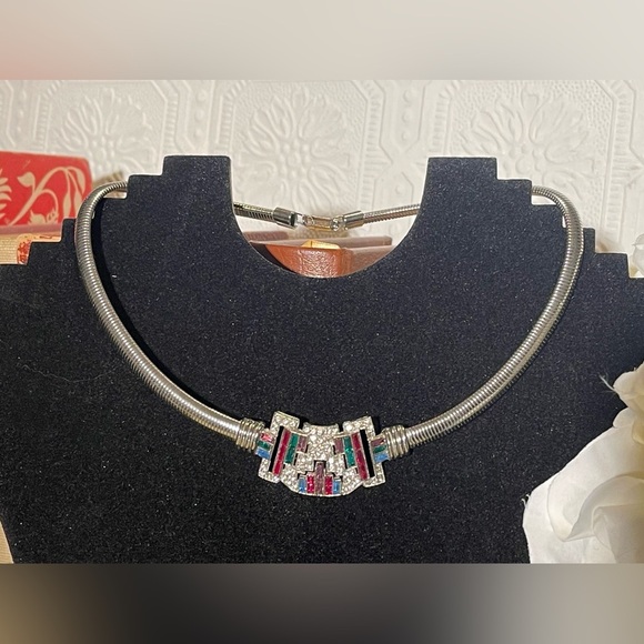 Vintage Silver Tone Snake Chain Choker - Picture 3 of 9